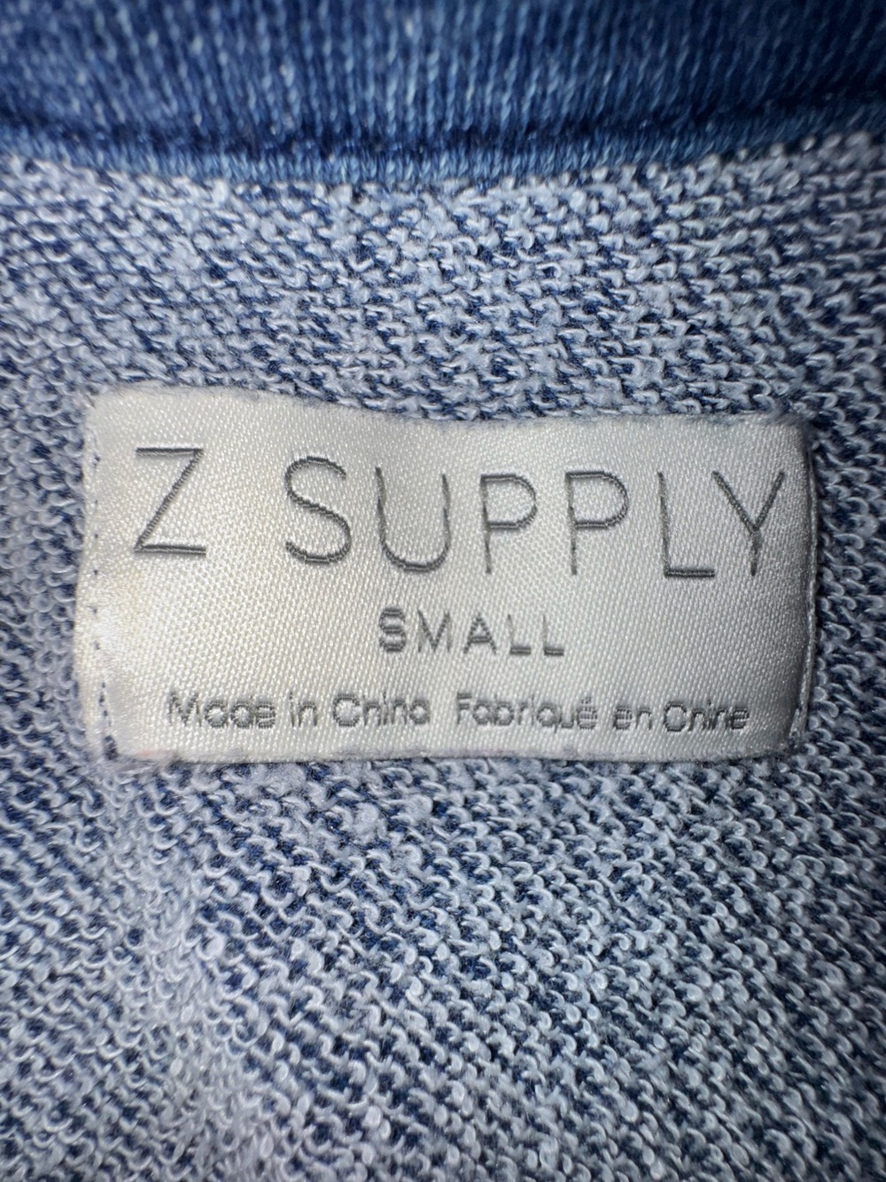 Z Supply All Day Knit Denim Jacket Vintage Indigo Button Front Shacket - Picture 13 of 14